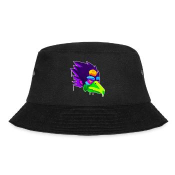 Ein schönes und lustiges Karasu Tengu Adler Design - Bucket Hat - Schwarz - Vorne - Lela (165cm)