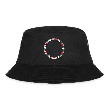 Hearts in round frame decoration Circular - Bucket Hat - black - Front - Lela (165cm)