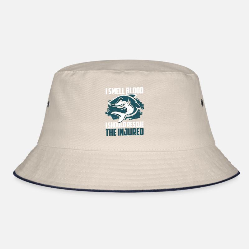 Great White Shark Sailing Predatory Fish Bucket Hat