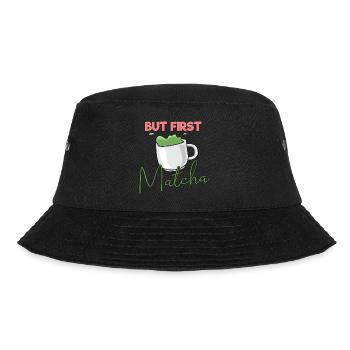 Asian Japanese Tea Matcha Tea I Gift - Bucket Hat - black - Front - Lela (165cm)