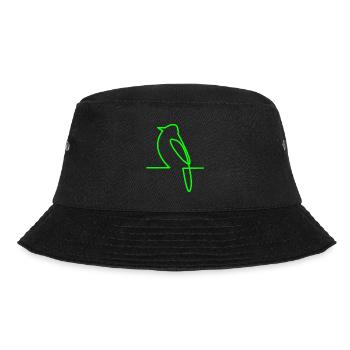 Glowing Bird Line Art - Bucket Hat - black - Front - Lela (165cm)