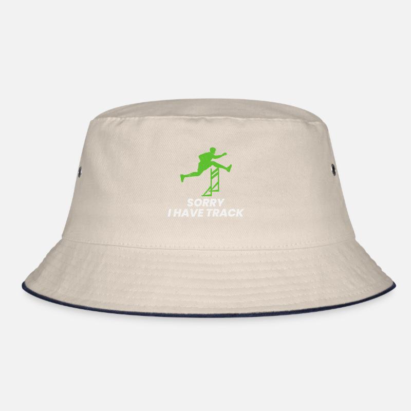Hurdles Hurdling Hurdler Running Runner Athletes Bucket Hat