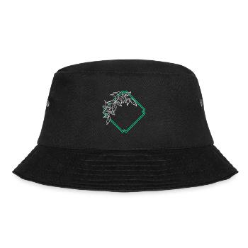 Natur Rahmen Quadrat Blatt Verzierung - Bucket Hat - Schwarz - Vorne - Lela (165cm)