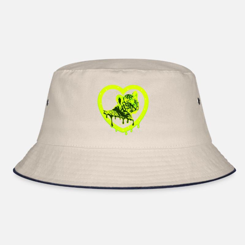 Tiger im Herzen – Zitronengelb Bucket Hat
