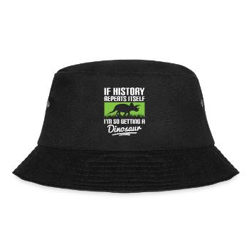 T-Rex Fleischfresser Raptor - Bucket Hat - Schwarz - Vorne - Lela (165cm)