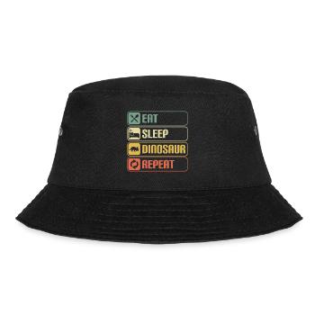Dino Stegosaurus Carnivore Herbivore - Bucket Hat - black - Front - Lela (165cm)