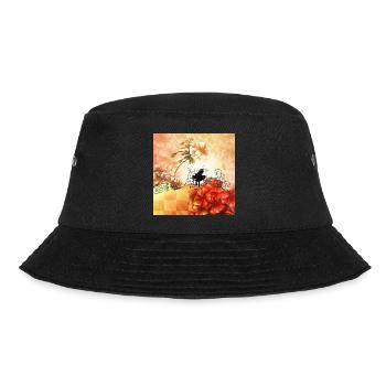 Wunderbare Blumen mit Klavier und Tonarten. - Bucket Hat - Schwarz - Vorne - Lela (165cm)