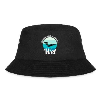 Finswimming Swimming Swimmer Swim Water Sport - Bucket Hat - black - Front - Lela (165cm)