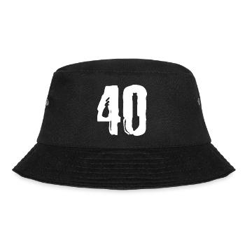 40 Zahl Trikot - Bucket Hat - Schwarz - Vorne - Lela (165cm)