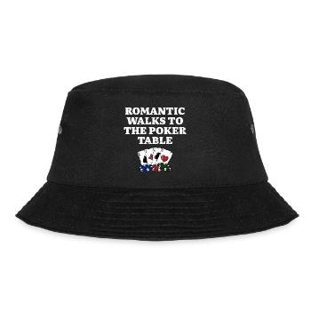 Romantic Walks to the Poker Table Funny Couples - Bucket Hat - Schwarz - Vorne - Lela (165cm)