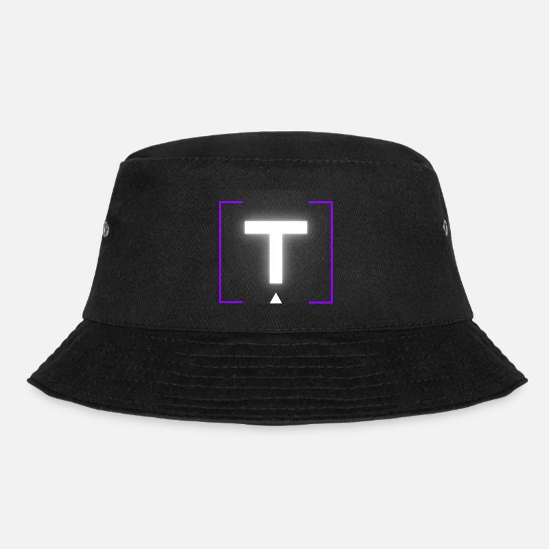 Letter "T" - Bucket Hat - black