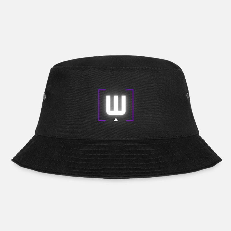 Buchstabe "W" - Bucket Hat - Schwarz