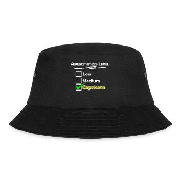 Esoterik Statement Steinbock Horoskop Gezeiten - Bucket Hat - Schwarz - Vorne - Lela (165cm)