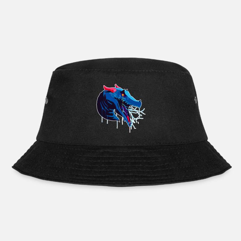 Ein Schönes und Beängstigendes Behir Monter Design - Bucket Hat - Schwarz