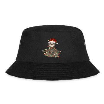 Christmas Lights Sloth Christmas - Bucket Hat - black - Front - Lela (165cm)