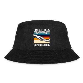 Alleinerziehender Vater Single Dad - Bucket Hat - Schwarz - Vorne - Lela (165cm)