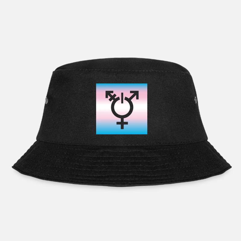 drapeau transgenre LBGTQ queer symbole tolérance CSD - Bob - noir