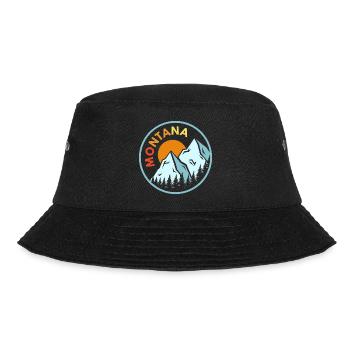Sunset Montana Design für stolze Montaner - Bucket Hat - Schwarz - Vorne - Lela (165cm)