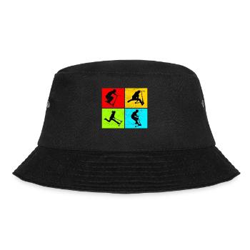 Stunt Scooter Freestyle Scootern Fahren - Bucket Hat - Schwarz - Vorne - Lela (165cm)