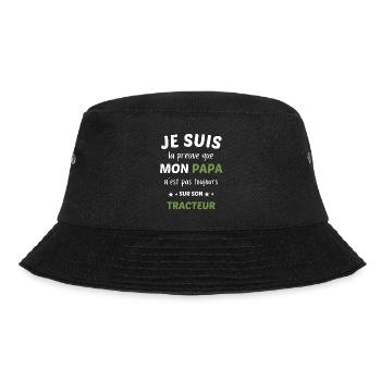 idée cadeau nouveau née parents agriculteur - Bob - noir - Devant - Lela (165cm)