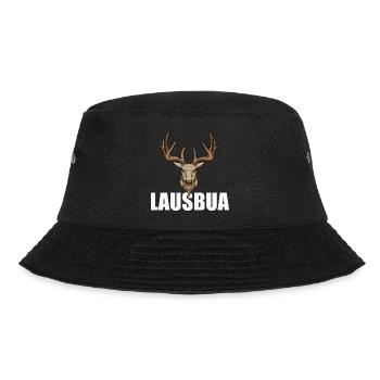 Lausbua Hirsch Lederhosen - Bucket Hat - Schwarz - Vorne - Lela (165cm)