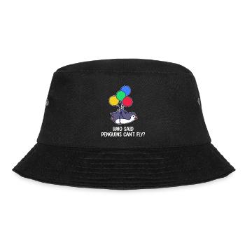 Penguin Bird Statement Humorous Animal Balloon - Bucket Hat - black - Front - Lela (165cm)