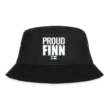 Proud Finn Finnland Finnische Flagge Finne - Bucket Hat - Schwarz - Vorne - Lela (165cm)