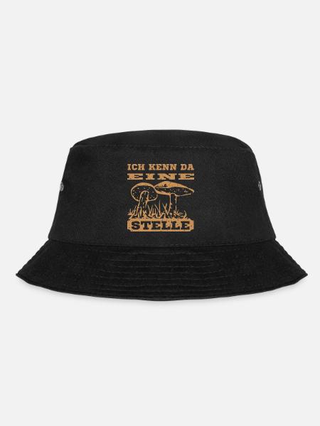 Pilz Motiv - Bucket Hat - Schwarz