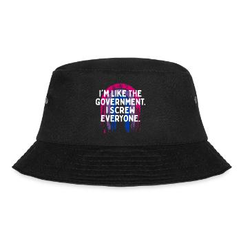 I Screw Everyone Bisexual Funny Bi Humor LGBTQ - Bucket Hat - Schwarz - Vorne - Lela (165cm)