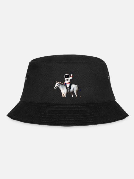 astronaut riding a horse - Bucket Hat - black