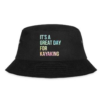 Its A Great Day For Kayaking Canoe Paddle Rower Ro - Bucket Hat - Schwarz - Vorne - Lela (165cm)