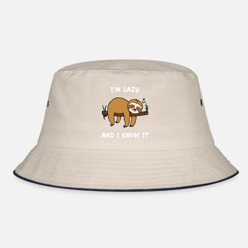 Animal Sloth Statement Lazy Sleeping Jungle Bucket Hat