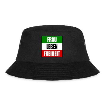 Frau leben freiheit - Bucket Hat - Schwarz - Vorne - Lela (165cm)
