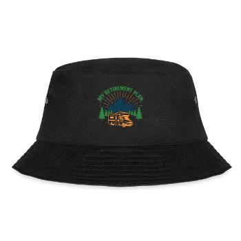 Mein Altersvorsorgeplan Wohnmobil Camper zieht T-Shirt aus - Bucket Hat - Schwarz - Vorne - Lela (165cm)