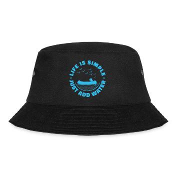 Life Can Be Simple Just Add Water Kayaking Paddle - Bucket Hat - Schwarz - Vorne - Lela (165cm)