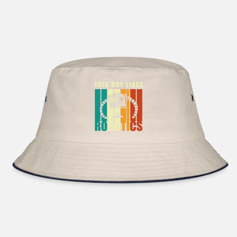 Boy Likes Robotics Mechanic Engineer Student Robot Bucket Hat