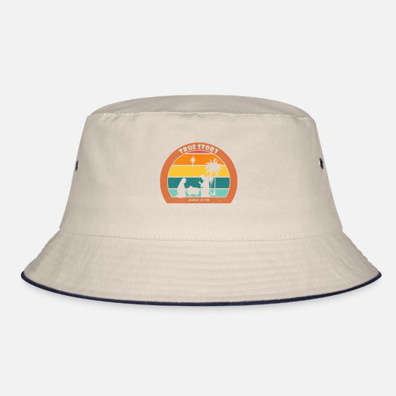 Christmas Nativity with Jesus - True Story Bucket Hat