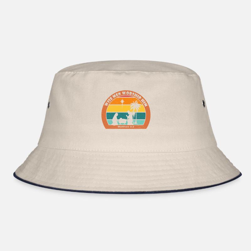 Christmas Nativity with Jesus - Wise Men Worship H Bucket Hat