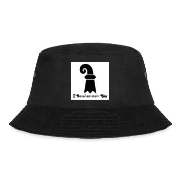 Basel am Rhein - Bucket Hat - Schwarz - Vorne - Lela (165cm)