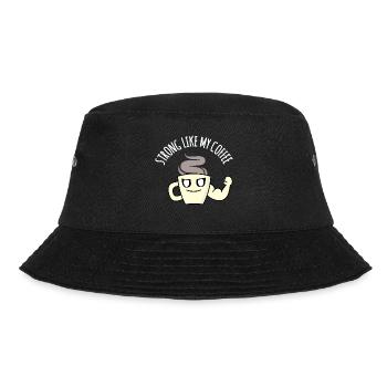 Fort comme mon café : Drôle de jeu de mots sur le café, humour - Bob - noir - Devant - Lela (165cm)