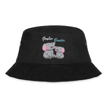 Elefanten - Großer Bruder - Bucket Hat - Schwarz - Vorne - Lela (165cm)