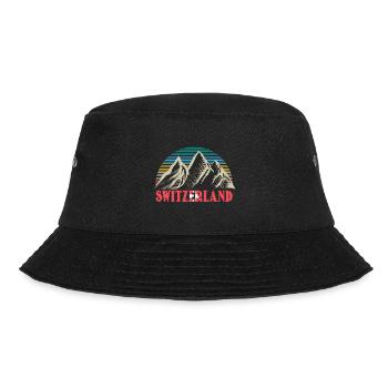 Schweiz Schweizerisch Herkunft Geschenk - Bucket Hat - Schwarz - Vorne - Lela (165cm)