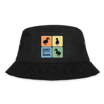 Ente Entensammlung Entenliebhaber Erpel - Bucket Hat - Schwarz - Vorne - Lela (165cm)