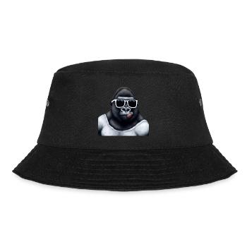 big funny gorilla with cool sunglasses - Bucket Hat - black - Front - Lela (165cm)