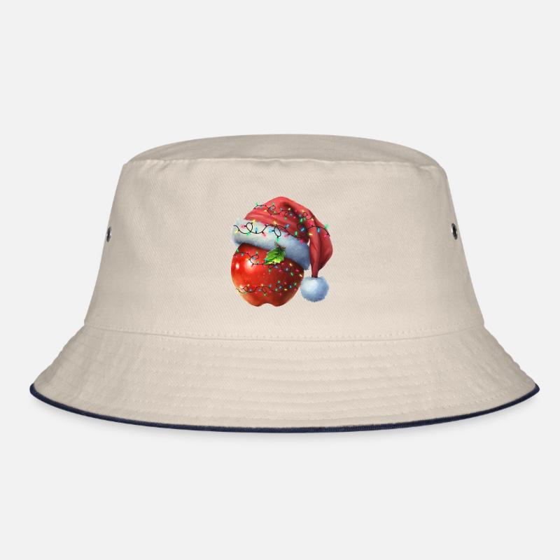 Christmas red apple Bucket Hat