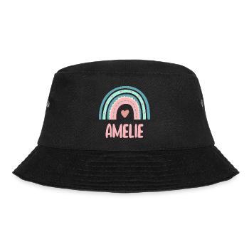 Amelie Name Regenbogen Baby - Bucket Hat - Schwarz - Vorne - Lela (165cm)