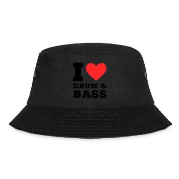 Ich liebe Drum and Bass - Bucket Hat - Schwarz - Vorne - Lela (165cm)