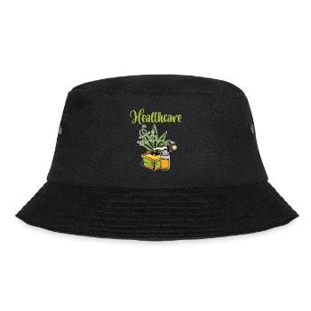 Green Cannabis Shirt For High People "Healthcare" - Bucket Hat - black - Front - Lela (165cm)