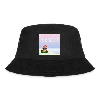 Weihnachten auf Fehmarn - FAULTIERE - OSTSEE - Bucket Hat - Schwarz - Vorne - Lela (165cm)