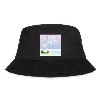 Mir ist kalt - Eisbär in Winterkleidung - STRAND - Bucket Hat - Schwarz - Vorne - Lela (165cm)